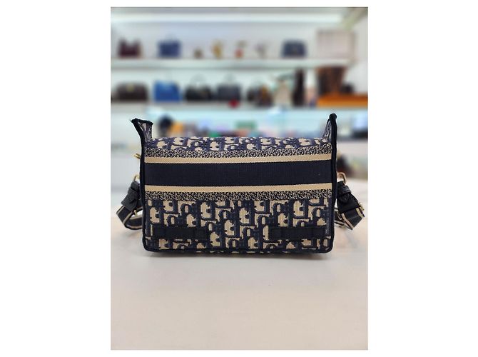 Dior Borsa a spalla e crossbody piccola ricamata Blu - vista 14