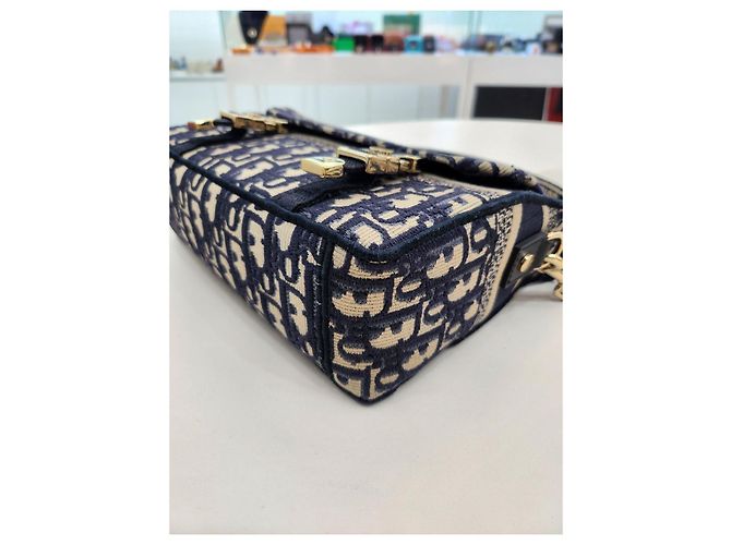 Dior Borsa a spalla e crossbody piccola ricamata Blu - vista 16