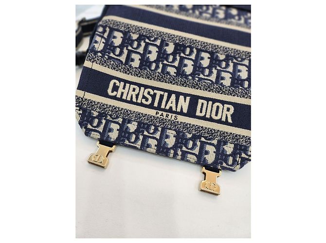 Dior Borsa a spalla e crossbody piccola ricamata Blu - vista 18