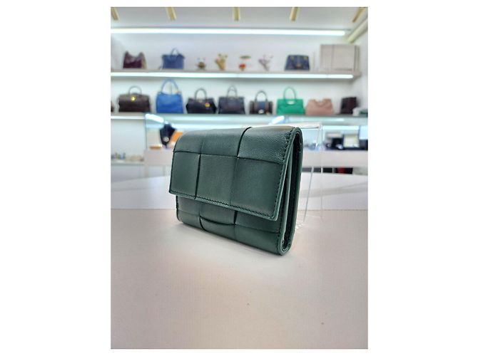Bottega Veneta Cassette Geldbörse Smaragdgrün - Ansicht 12