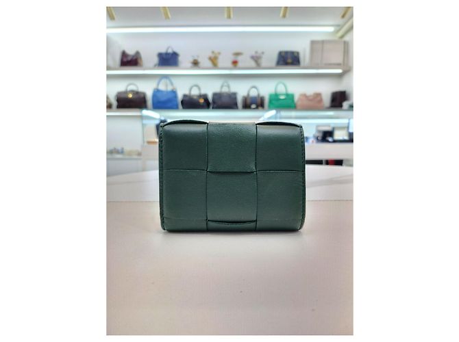 Bottega Veneta Cassette Geldbörse Smaragdgrün - Ansicht 6
