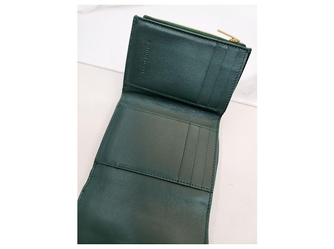 Bottega Veneta Cassette Geldbörse Smaragdgrün - Ansicht 8