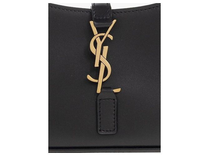 Saint Laurent Monogram Mini Hobo Bag Black - view 11