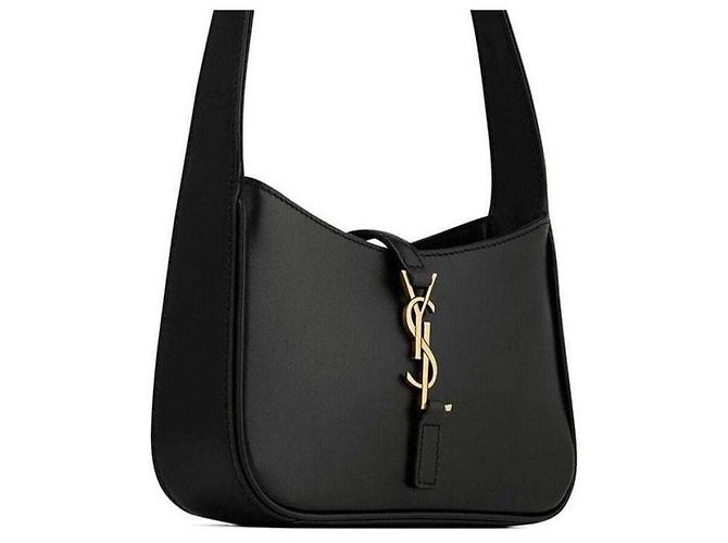 Saint Laurent Monogram Mini Hobo Bag Black - view 4
