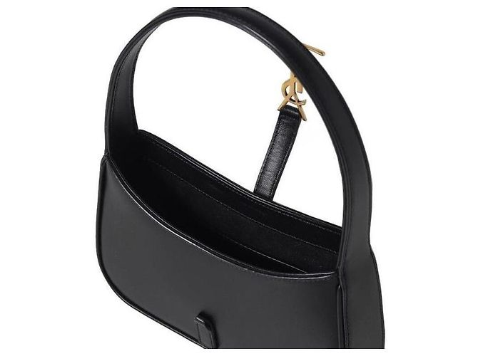 Saint Laurent Monogram Mini Hobo Bag Black - view 7