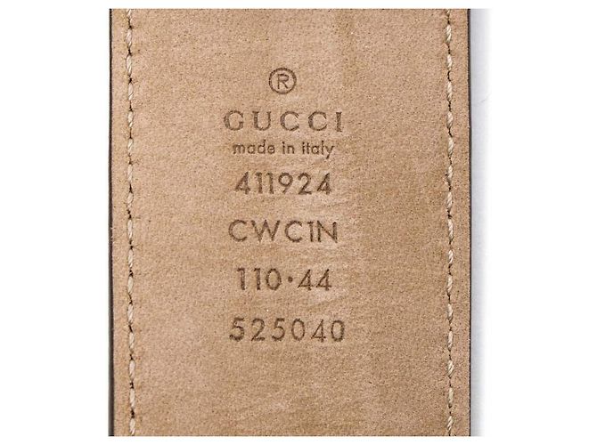 Gucci Cintura marrone con fibbia intrecciata e firma - vista 11