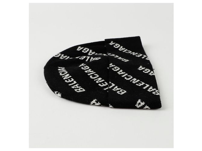 Balenciaga Beanie mit Allover-Logo Schwarz - Ansicht 4