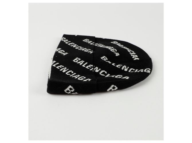 Balenciaga Beanie mit Allover-Logo Schwarz - Ansicht 6