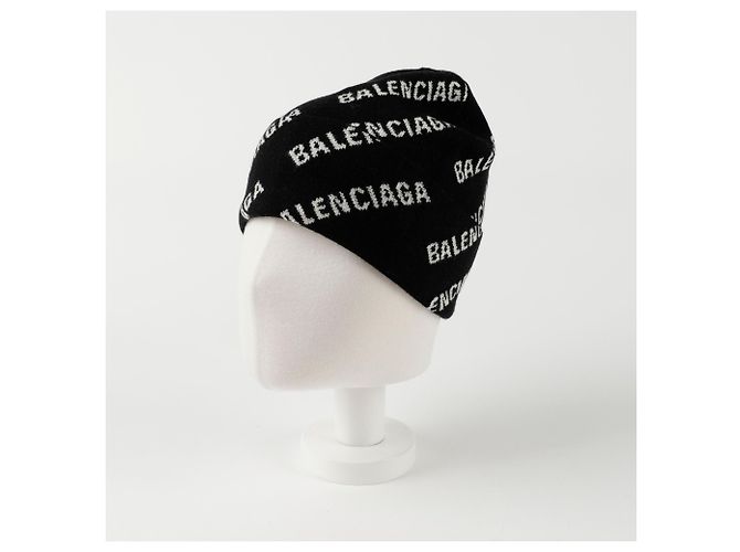Balenciaga Beanie mit Allover-Logo Schwarz - Ansicht 9