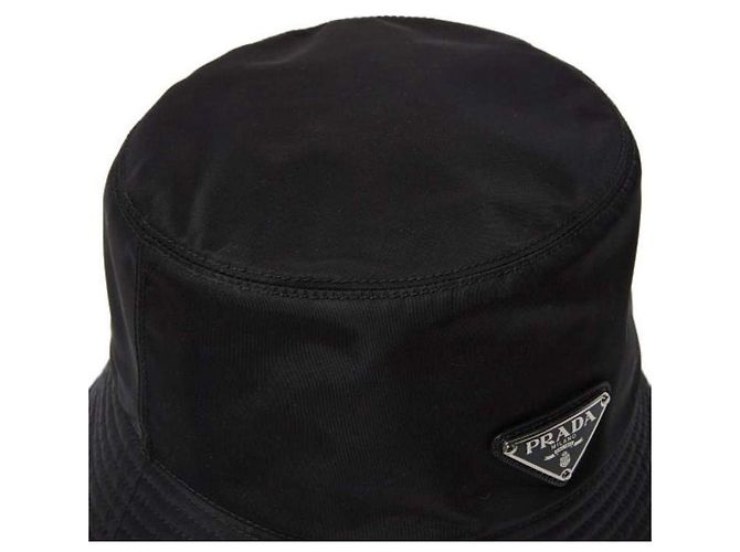 Prada Re-Nylon Bucket Hat Schwarz - Ansicht 9