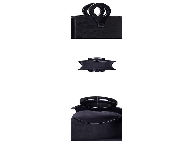 Louis Vuitton Borsa Tote Sac Plat PM in Epi Nero Ombre di Grado Speciale - vista 10