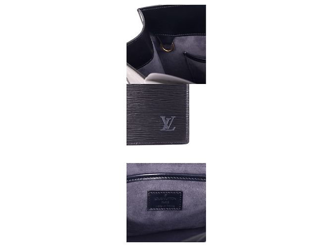 Louis Vuitton Borsa Tote Sac Plat PM in Epi Nero Ombre di Grado Speciale - vista 11