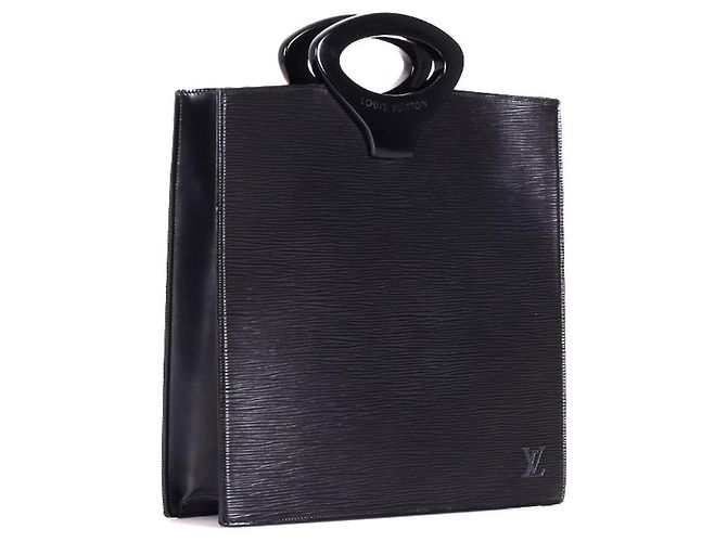 Louis Vuitton Borsa Tote Sac Plat PM in Epi Nero Ombre di Grado Speciale - vista 2
