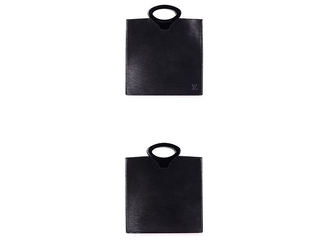Louis Vuitton Borsa Tote Sac Plat PM in Epi Nero Ombre di Grado Speciale - vista 3