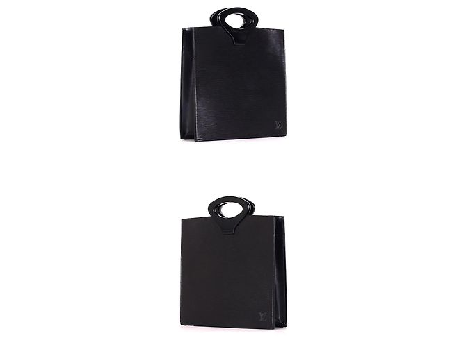 Louis Vuitton Borsa Tote Sac Plat PM in Epi Nero Ombre di Grado Speciale - vista 8