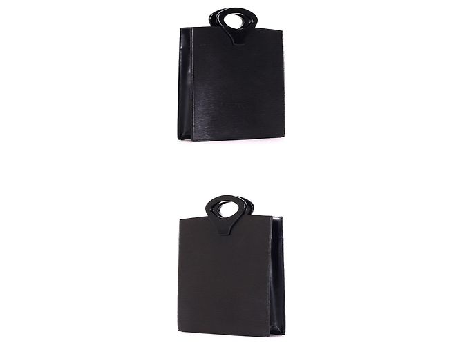 Louis Vuitton Borsa Tote Sac Plat PM in Epi Nero Ombre di Grado Speciale - vista 9