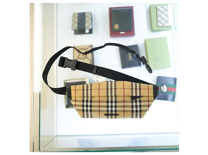 Burberry Borsa a tracolla in nylon beige Bianco - vista 22
