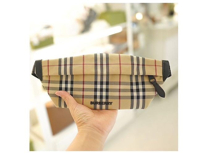 Burberry Borsa a tracolla in nylon beige Bianco - vista 3