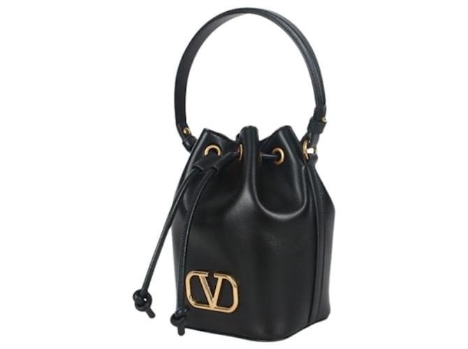 Valentino Mini borsa a secchiello con logo nero VNL - vista 5