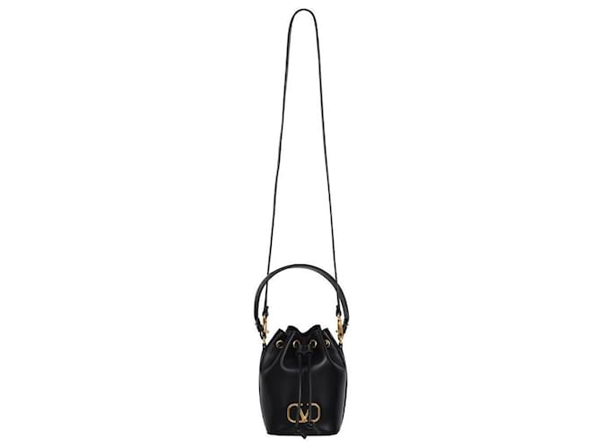 Valentino Mini borsa a secchiello con logo nero VNL - vista 9