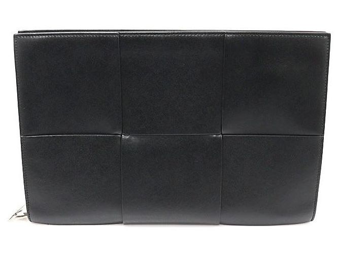 Bottega Veneta Clutch Document Case in Intrecciato Nero - vista 2