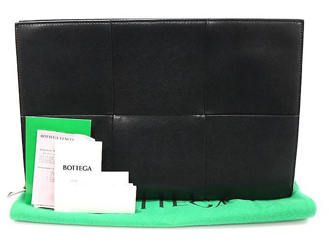Bottega Veneta Clutch Document Case in Intrecciato Nero - vista 3
