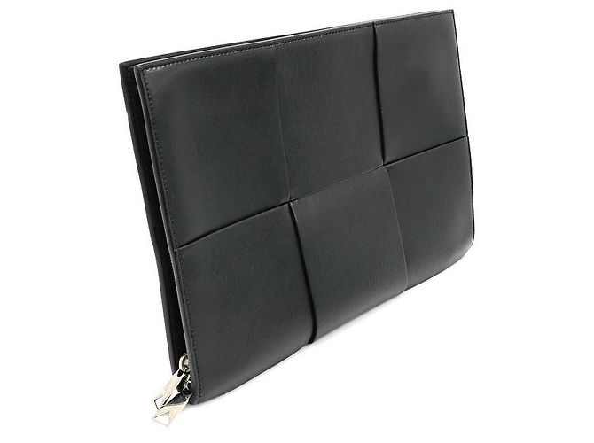 Bottega Veneta Clutch Document Case in Intrecciato Nero - vista 4