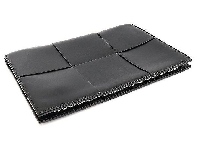Bottega Veneta Clutch Document Case in Intrecciato Nero - vista 5