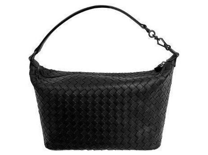 Bottega Veneta Borsa a spalla Intrecciato piccola nera Nero - vista 3