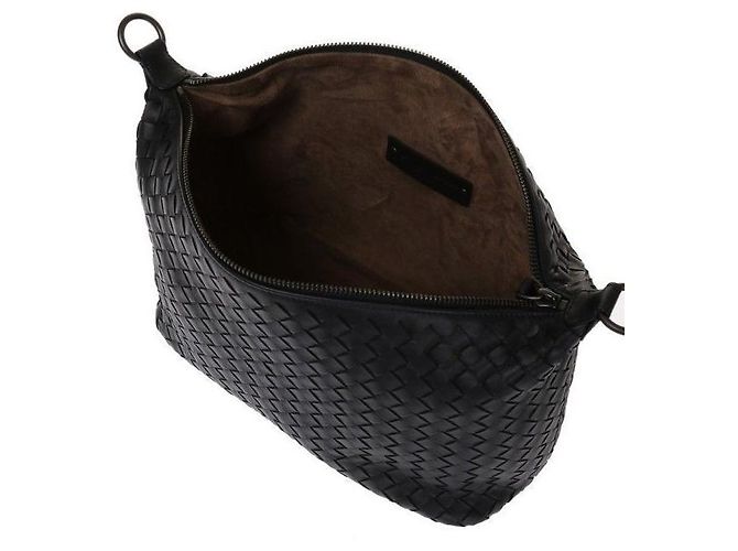 Bottega Veneta Borsa a spalla Intrecciato piccola nera Nero - vista 4