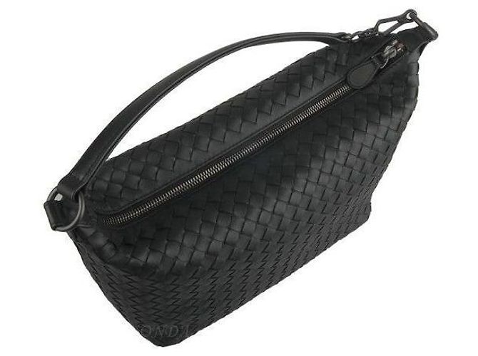 Bottega Veneta Borsa a spalla Intrecciato piccola nera Nero - vista 5
