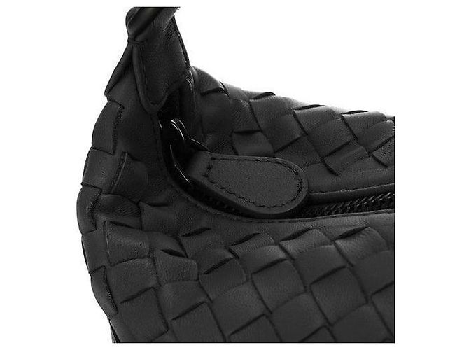 Bottega Veneta Borsa a spalla Intrecciato piccola nera Nero - vista 6