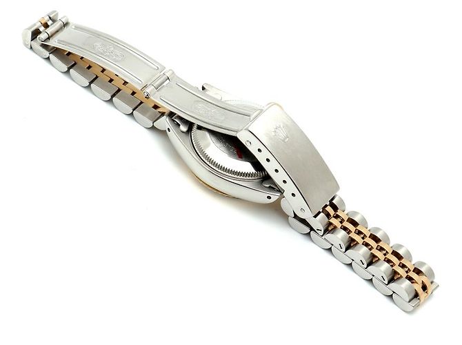 Rolex Datejust Champagne Gold Damen Combi-Uhr Nach Diamant Golden - Ansicht 15