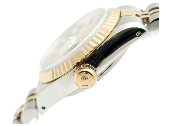 Rolex Datejust Champagne Gold Damen Combi-Uhr Nach Diamant Golden - Ansicht 9