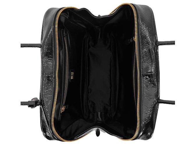 Miu Miu Damentasche aus lackiertem Nappa-Leder Gold Schwarz - Ansicht 11