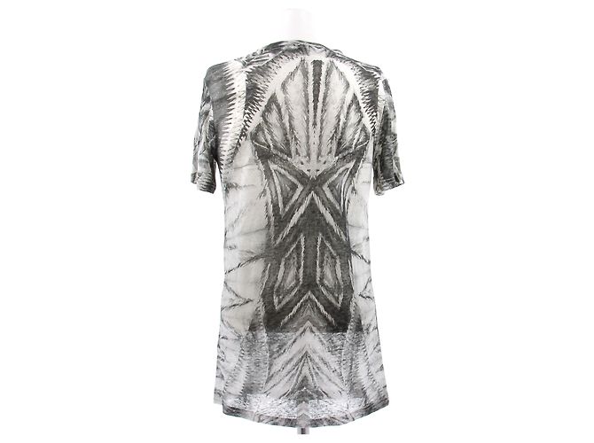 Balmain Camiseta de lino estampada Gris - vista 2