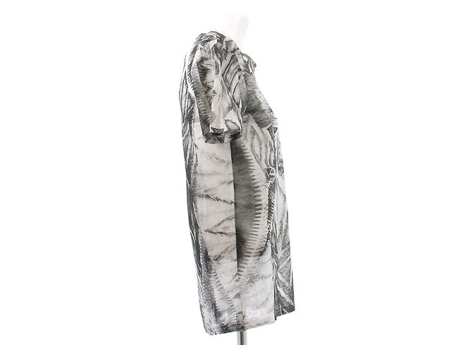 Balmain Camiseta de lino estampada Gris - vista 3