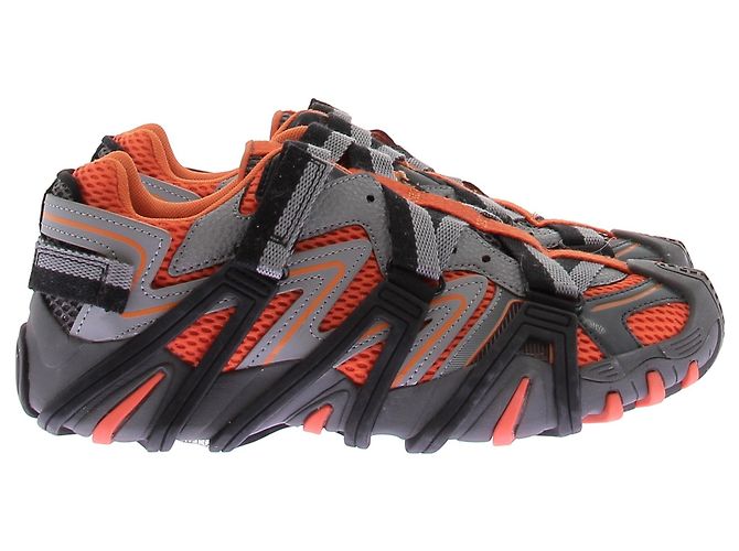 Diesel Sneakers grigi e arancioni Grigio - vista 2