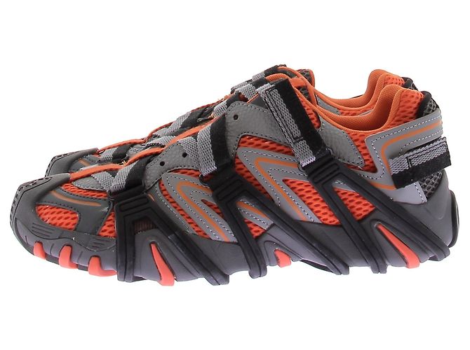 Diesel Sneakers grigi e arancioni Grigio - vista 3