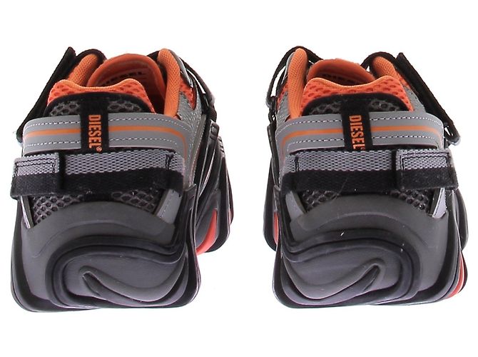 Diesel Sneakers grigi e arancioni Grigio - vista 5