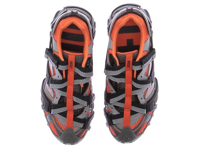 Diesel Sneakers grigi e arancioni Grigio - vista 6