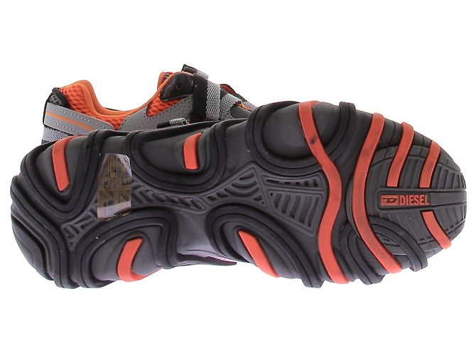 Diesel Sneakers grigi e arancioni Grigio - vista 7