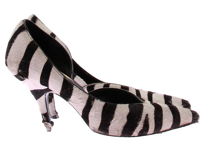Décolleté slingback Patrizia Pepe in pelle nera taglia 38 Nero - vista 2