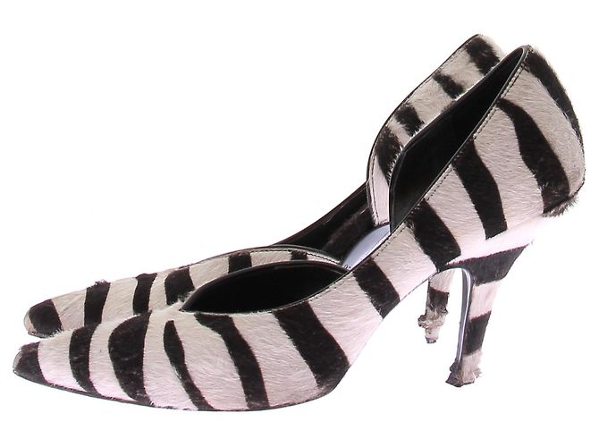 Décolleté slingback Patrizia Pepe in pelle nera taglia 38 Nero - vista 3