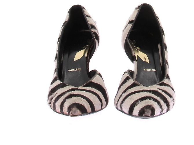 Décolleté slingback Patrizia Pepe in pelle nera taglia 38 Nero - vista 4
