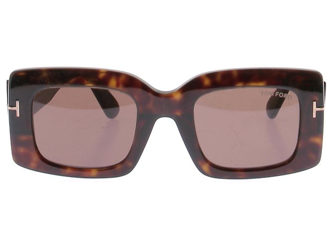 Tom Ford Gafas rectangulares de carey Castaño - vista 2