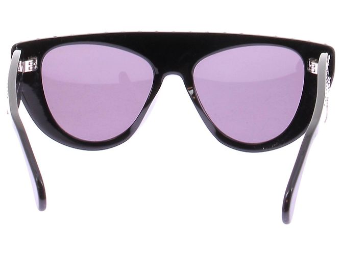 Alaïa Occhiali da sole neri con borchie Nero - vista 3