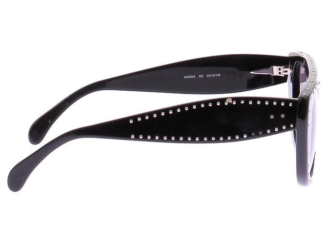 Alaïa Occhiali da sole neri con borchie Nero - vista 4
