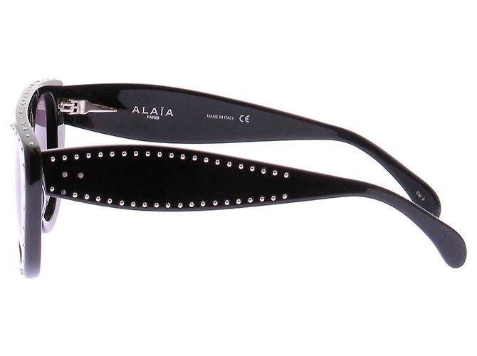 Alaïa Occhiali da sole neri con borchie Nero - vista 5