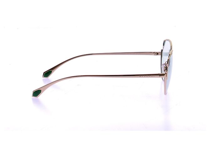 Gafas de sol cuadradas Bulgari doradas de metal Dorado - vista 4